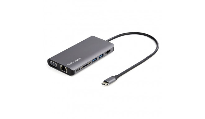 D StarTech USB-C mitmepordiline adapter / dokk
