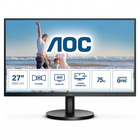 "68,6cm/27'' (2560x1440) AOC Q27B3MA 16:9 4ms HDMI DisplayPort VESA Speaker QHD Black"
