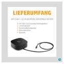 "D HP USB-C G5 Essential Dock 120W Schwarz"
