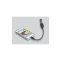 USB micro-B pistikuga > USB 2.0-A pesaga OTG-kaabel, painduv, 15cm