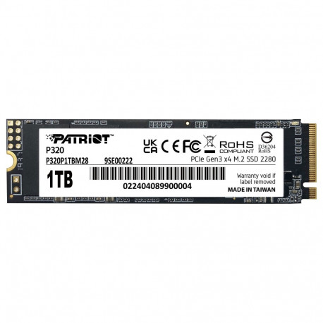 "M.2 Patriot P320 1 TB (PCIe 3.0 x4, NVMe 1.3, M.2 2280)"