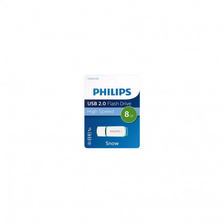 Philips USB 2.0 8GB Snow Edition kevadroheline mälupulk