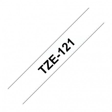 Brother TZe-121 must läbipaistev