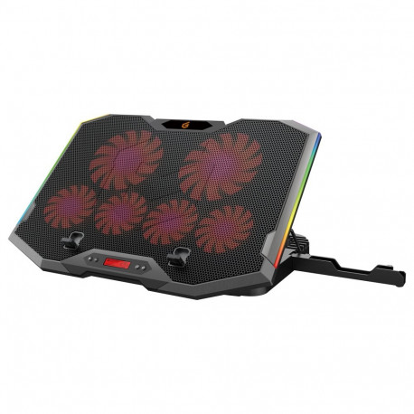 "CONCEPTRONIC 6-Fan USB-A2.0 Laptop-Kühlpad 30Kg RGB 17"" sw"