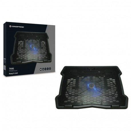 Conceptronic 1 ventilaatoriga USB-A2.0 sülearvuti jahutusalus 5 kg 15.6" must