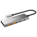 "CONCEPTRONIC 4-1 Dock USB-C->2xUSB-C/2xUSB-A/100WPD 25cm gr"