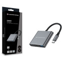 "CONCEPTRONIC 3-1 Dock USB-C->HDMI/USB-A/100WPD 25cm gr"