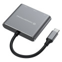 Conceptronic 3-1 dokk USB-C->HDMI/USB-A/100WPD 25cm hall