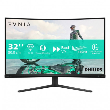 "80cm/31,5"" (2560x1440) Philips Evnia 32M2C3500L/00 16:9 WQHD Fast VA 1ms 180Hz HDMI DisplayPort VE