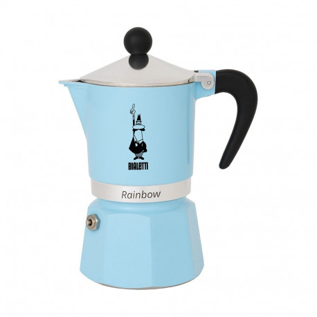 Bialetti Rainbow helesinine espressokann 3 tassile