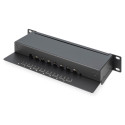 "DIGITUS Patchpanel 1HE 8-Port Cat6 ClassE geschirmt schw."