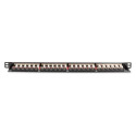 "DIGITUS Patchpanel 0,5HE 24-Port Cat6a geschirmt schwarz"