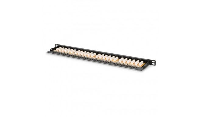 "DIGITUS Patchpanel 0,5HE 24-Port Cat6 ungeschirmt schwarz"