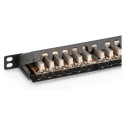"DIGITUS Patchpanel 0,5HE 24-Port Cat6 geschirmt schwarz"