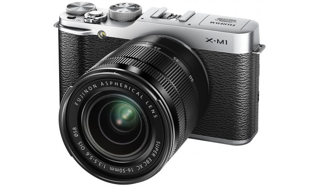 Fujifilm X-M1 + 16-50 мм + 27 мм, серебристый