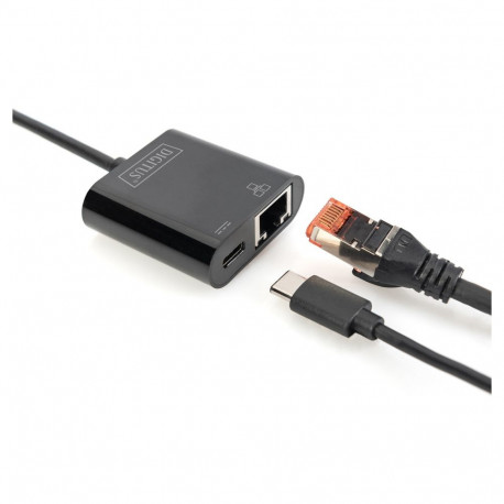 "DIGITUS USB Type-C Gigabit Ethernet Adapter, PD Unterstüt."