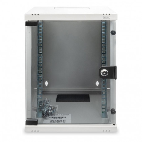 DIGITUS kompaktne 9HE 254mm 10" hall klaasuksega seinakapp