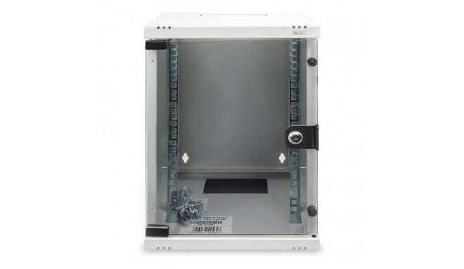 DIGITUS kompaktne 9HE 254mm 10" hall klaasuksega seinakapp