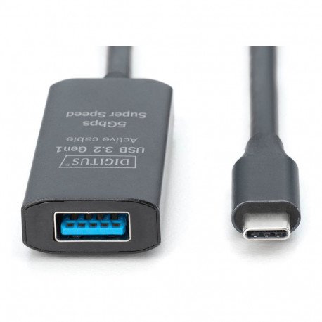 DIGITUS pikenduskaabel USB-C - USB-A St./Bu. 5G 5,00m