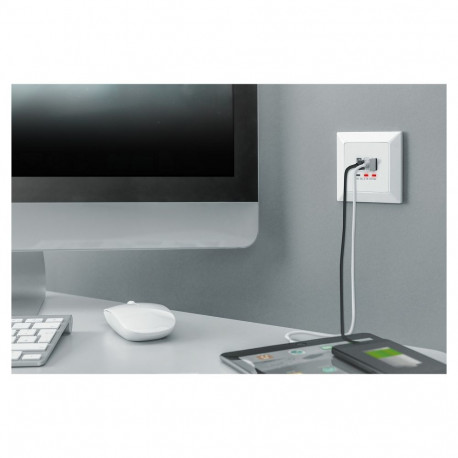 DIGITUS süvistatav laadimispesa USB 2x USB A 1x USB Type-C, valge