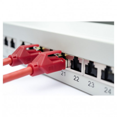 Digitus 1HE 24-port Cat6a varjestatud helehall jaotuspaneel