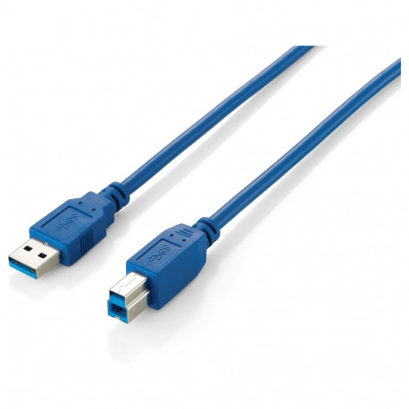 "Equip USB Kabel 3.0 A-B St/St 1.80m blau Polybeutel"
