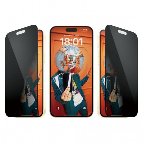 "PanzerGlass Privacy Screen Protector iPhone 15 Plus. UWF"