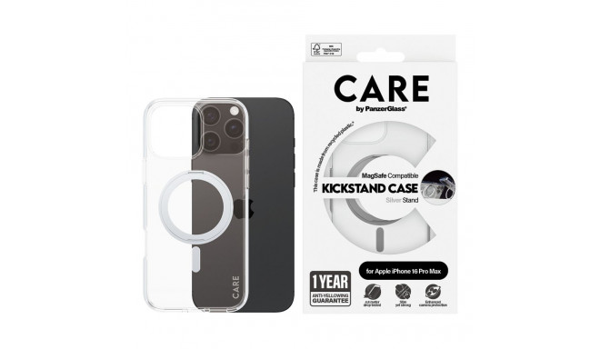 CARE Feature hõbedane tugijalaga MagSAFE iPhone 16 Pro Max