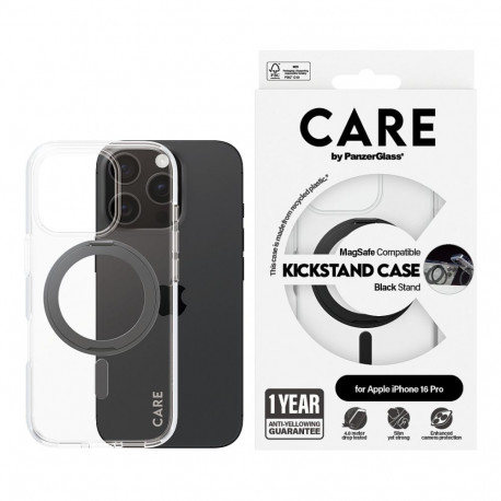 "CARE Case Feature Black Kickstand MagSAFE iPhone 16 Pro"