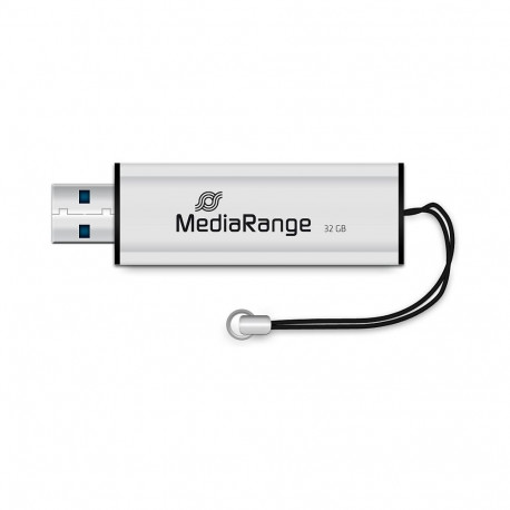 MediaRange MR916 32GB USB 3.2 USB Typ-A Dia mälupulk must hõbedane
