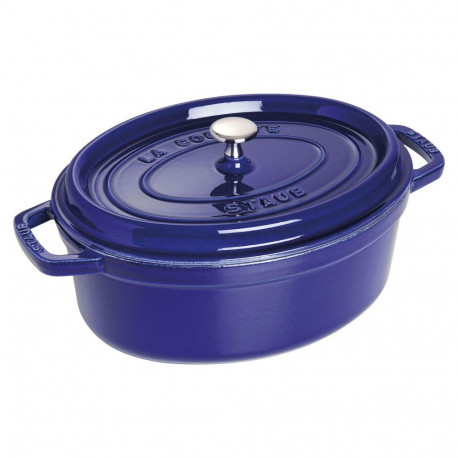 "Staub La Cocotte 29cm oval dunkelblau. Gusseisen"