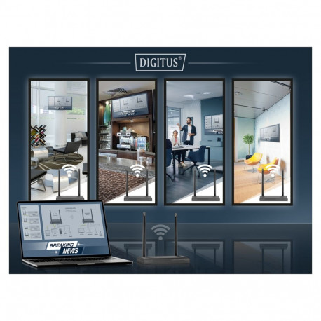 DIGITUS juhtmevaba HDMI pikendaja komplekt kuni 150m 4K/30Hz