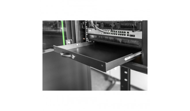 DIGITUS 1HE 483mm must lukustatav sahtel