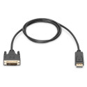 Digitus DisplayPort adapterkaabel DP -> DVI(24+1) St/St, 3m 8K