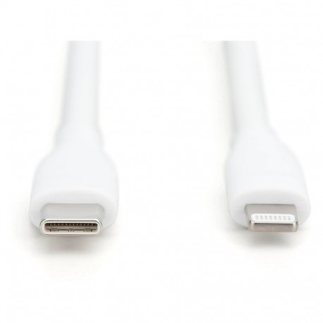 "DIGITUS USB 2.0 Kabel Typ C-Lightning Silikon 0,5m MFI weiß"