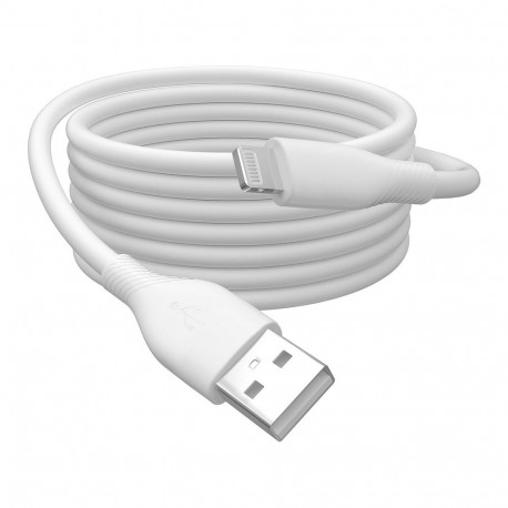 "DIGITUS USB 2.0 Kabel Typ A-Lightning Silikon 2m MFI weiß"