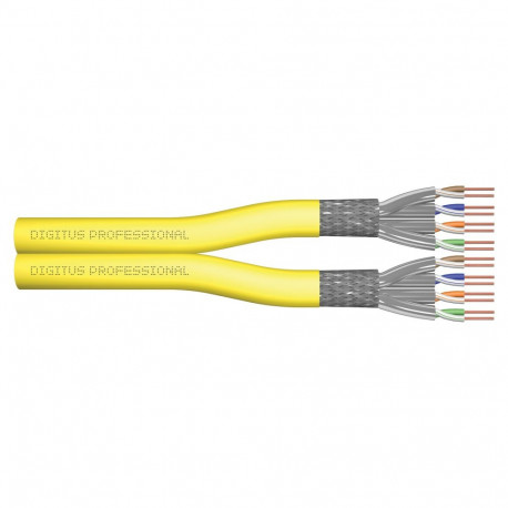 DIGITUS Cat7a S/FTP 500m kollane AWG22/1 paigalduskaabel (suuremõõtmeline tarne)