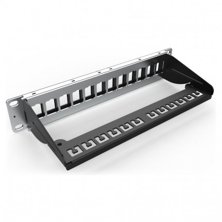 DIGITUS 1HE 12-port modulaarne must patch-paneel