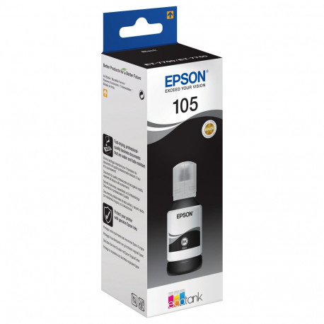 "Epson Tinte 4LB 105 EcoTank Black ink bottle pigmented"