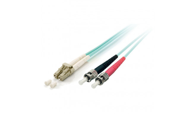 "Equip LWL Patchkabel LC->ST 3.00m Multimode Duplex OM3 turq Polybeutel"