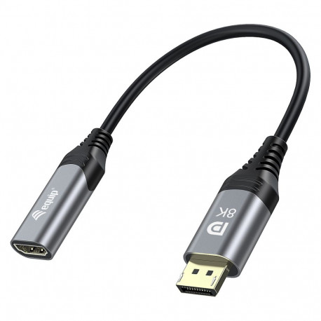 "Equip Displayport->HDMI Adapter 1.4 St/Bu 8K/60Hz grau"