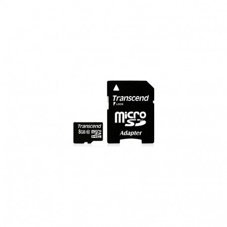 Transcend 8GB Premium MicroSDHC mälukaart 10MB/s + adapter
