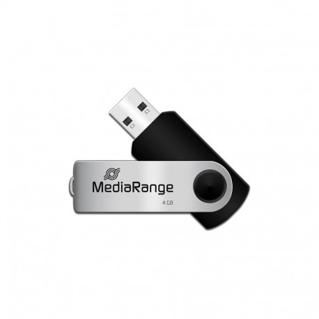"STICK 4GB MEDIARANGE MR907 B - Schwarz - Silber"