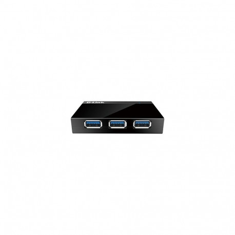D-Link 1340 aktiivne 4-pordiline USB 3.0 SuperSpeed jaotur toiteadapteriga, must
