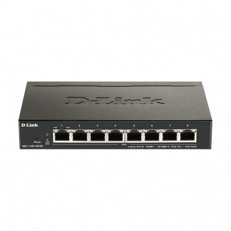 "8P D-Link DGS-1100-08PV2 - Managed - L2/L3 - Gigabit Ethernet (10/100/1000) - Vollduplex - Power ov