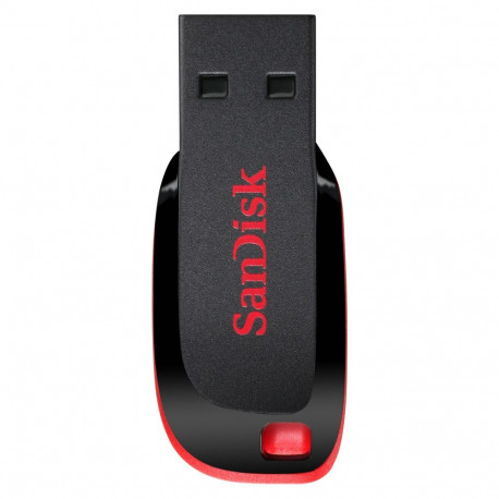 Sandisk mälupulk Cruzer Blade 16GB USB 2.0, must/punane