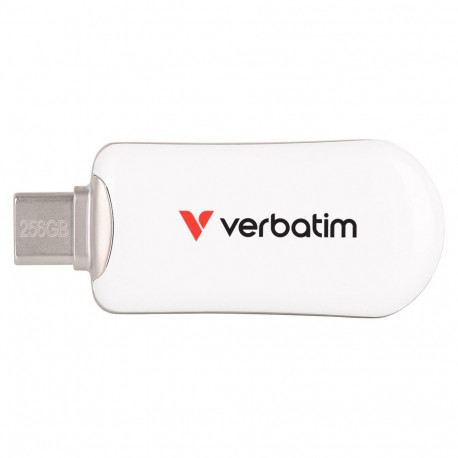 "STICK 256GB Verbatim Plectra White USB-C Flash Drive 30230"
