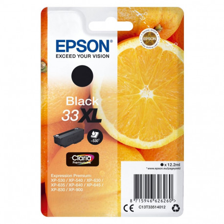 Epson 33XL C13T33514012 must tint, kuni 530 lehte