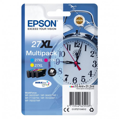 "Epson Tinte 27XL C13T27154012 3er Multipack (CMY) bis zu 1.100 Seiten"