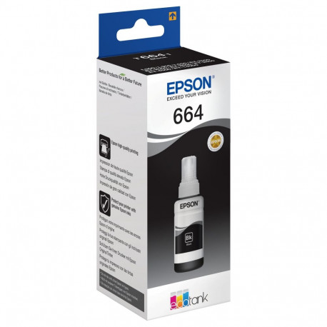 Epson Tinte1LB T6641 must tindikassett 70ml 1-pakk (A)